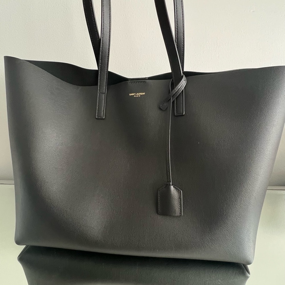 Saint Laurent Shopping Large East West Tote, Black, BRAND NEW